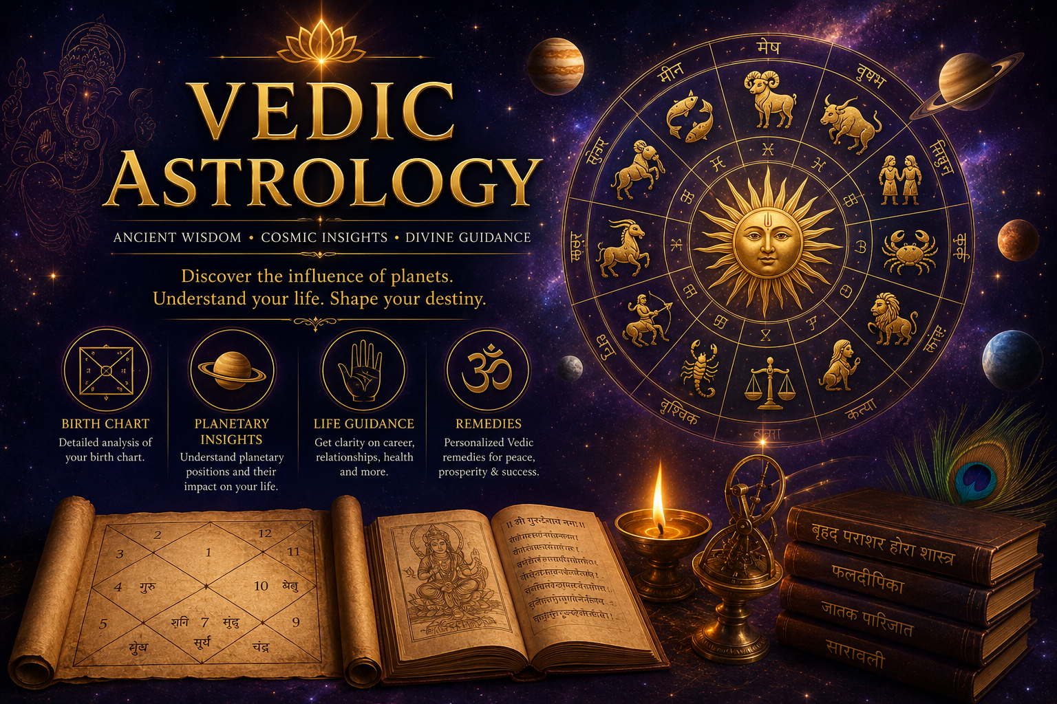 Vedic Astrology illustration for Soulenergy Healer services